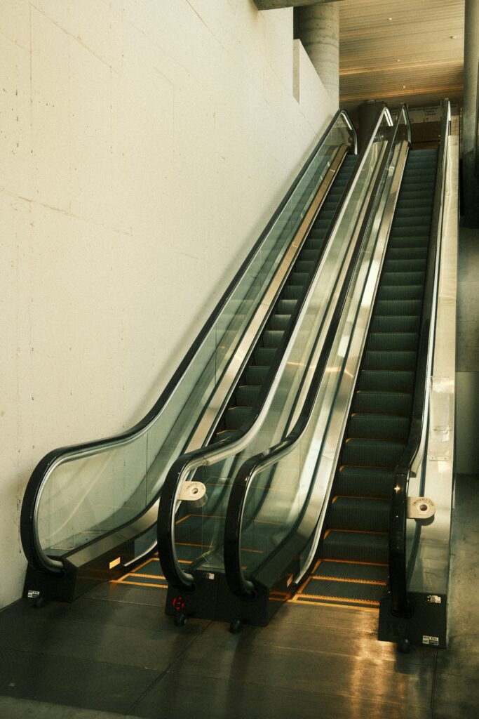 An escalator